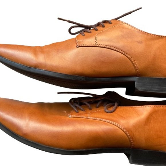 Xray Plain Oxford Dress Shoes, Men's US 12, Light Caramel Brown, Like NEW - Picture 5 of 8